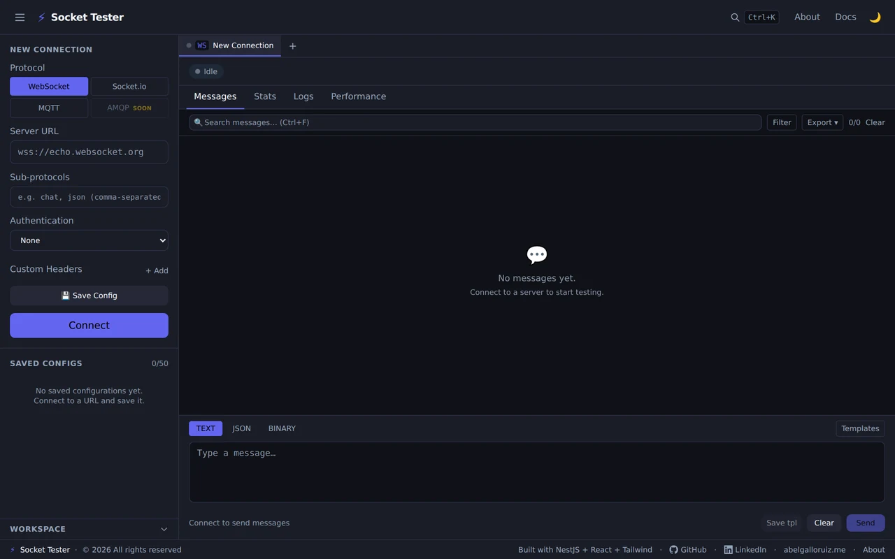 socket-tester screenshot
